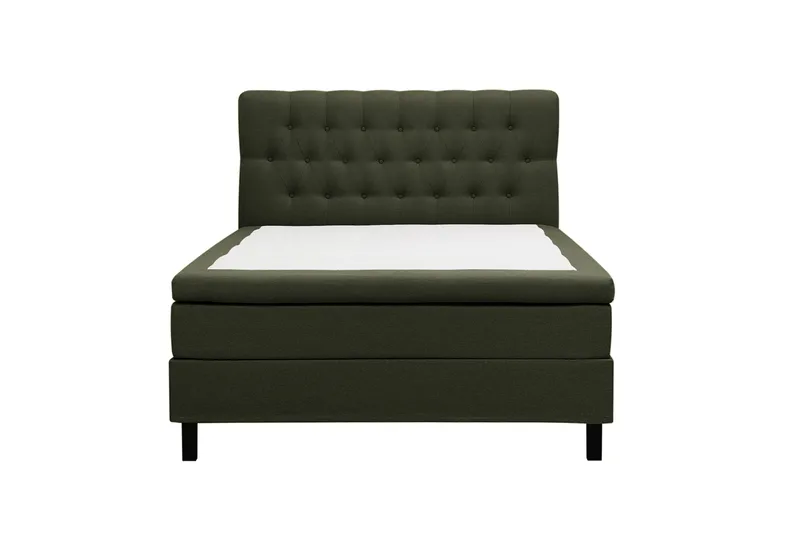 HVILA Classic komplet sengepakke 140x200 cm, kontinentalseng med diamantmønstret sengegavl, Grøn