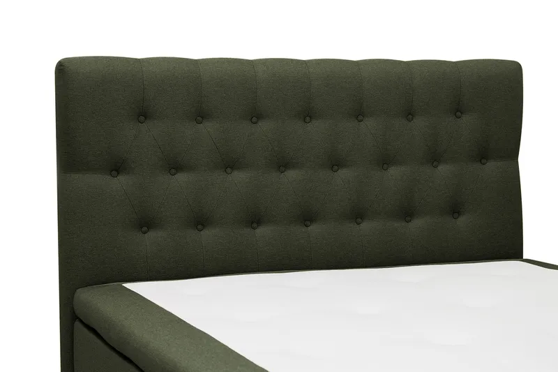 HVILA Classic komplet sengepakke 140x200 cm, kontinentalseng med diamantmønstret sengegavl - Grøn - Møbler - Senge - Komplet sengepakke