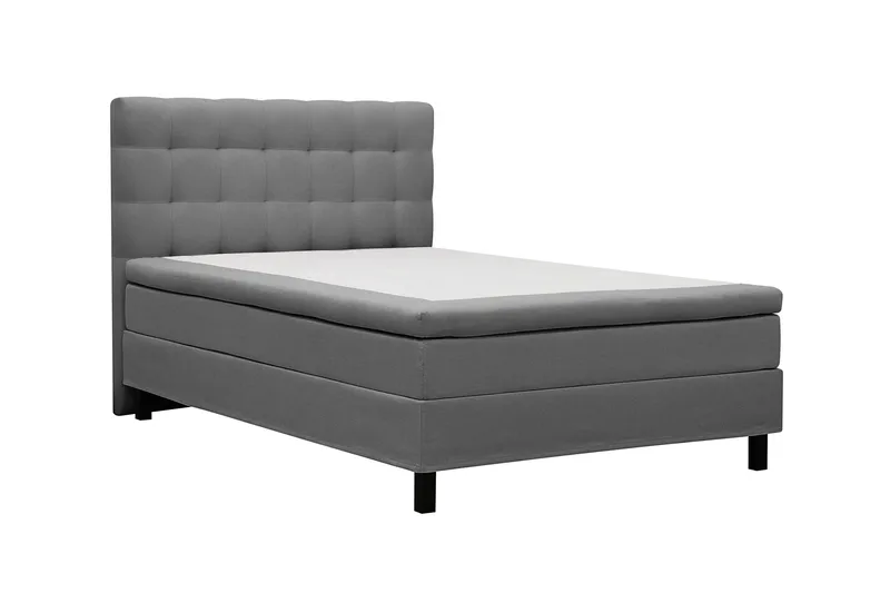 HVILA Classic komplet sengepakke 140x200 cm, kontinentalseng med ternet sengegavl - Grå - Møbler - Senge - Komplet sengepakke