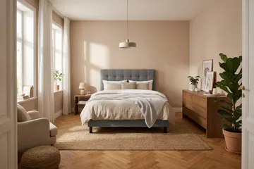 HVILA Classic komplet sengepakke 140x200 cm, kontinentalseng med ternet sengegavl - Grå - Møbler - Senge - Komplet sengepakke