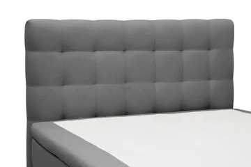 HVILA Classic komplet sengepakke 140x200 cm, kontinentalseng med ternet sengegavl - Grå - Møbler - Senge - Komplet sengepakke