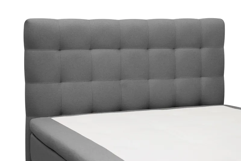 HVILA Classic komplet sengepakke 140x200 cm, kontinentalseng med ternet sengegavl - Grå - Møbler - Senge - Komplet sengepakke
