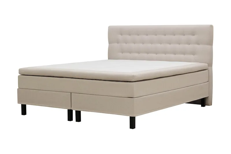 HVILA Classic komplet sengepakke 160x200 cm kontinentalseng med diamant-sengegavl - Beige - Møbler - Senge - Kontinentalsenge