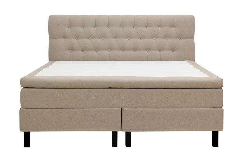 HVILA Classic komplet sengepakke 160x200 cm kontinentalseng med diamant-sengegavl, Beige