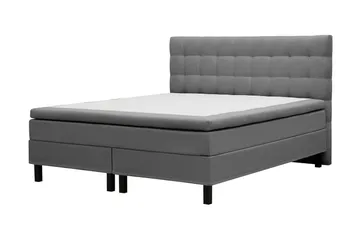 HVILA Classic komplet sengepakke 160x200 cm kontinentalseng med ternet sengegavl - Grå - Møbler - Senge - Komplet sengepakke