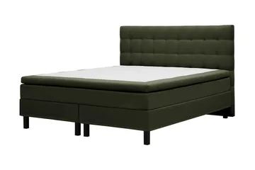 HVILA Classic komplet sengepakke 160x200 cm kontinentalseng med ternet sengegavl - Grøn - Møbler - Senge - Komplet sengepakke
