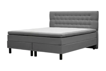 HVILA Classic Komplet sengepakke 180x200 cm Kontinentalseng med diamantmønstret sengegavl - Grå - Møbler - Senge - Komplet sengepakke
