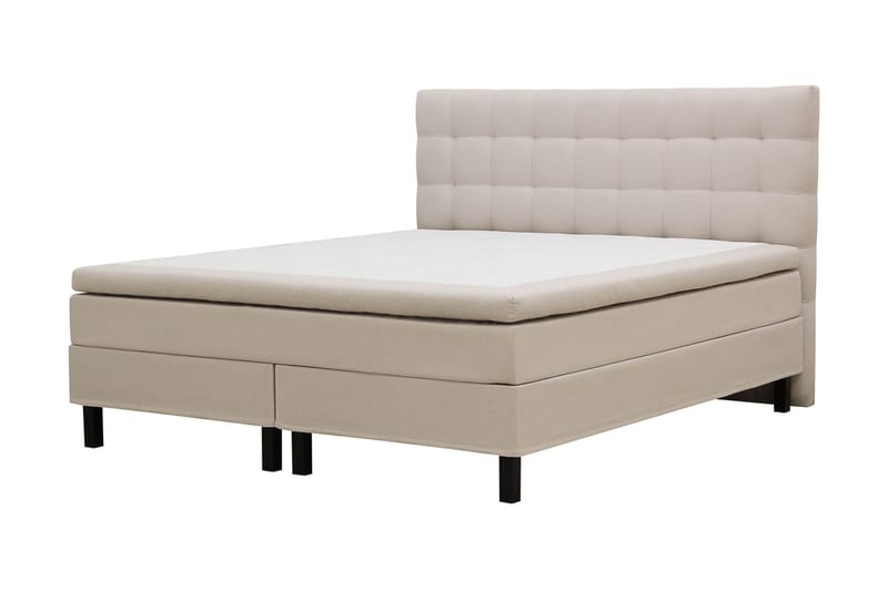 HVILA Classic komplet sengepakke 180x200 cm kontinentalseng med ternet sengegavl - Beige - Møbler - Senge - Kontinentalsenge