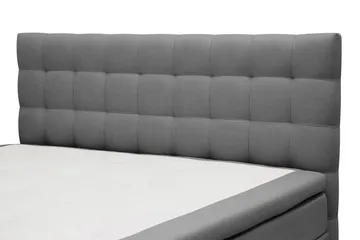 HVILA Classic Komplet sengepakke 180x200 cm Kontinentalseng med ternet sengegavl - Grå - Møbler - Senge - Komplet sengepakke