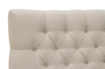 HVILA Lyx komplet sengesæt 160x200 cm kontinentalseng med knappolstret sengegavl i velour - Beige / Fløjl - Møbler - Senge - Komplet sengepakke