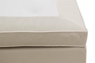 HVILA Lyx komplet sengesæt 160x200 cm kontinentalseng med knappolstret sengegavl i velour - Beige / Fløjl - Møbler - Senge - Komplet sengepakke