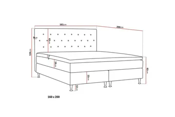HVILA Plus komplet sengesæt 160x200 cm - Lys beige - Møbler - Senge - Komplet sengepakke