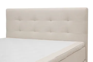 HVILA Premium Komplet Sengepakke 180x200 cm Kontinentalseng med Sengegavl - Lysebeige bouclé - Møbler - Senge - Komplet sengepakke