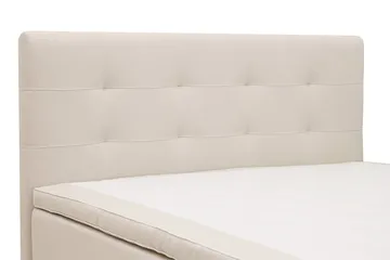 HVILA Premium Kontinentalseng 180x200 cm - Lysebeige stof - Møbler - Senge - Kontinentalsenge