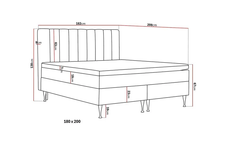 HVILA Plus komplet sengesæt 180x200 cm - Lys beige - Møbler - Senge - Kontinentalsenge