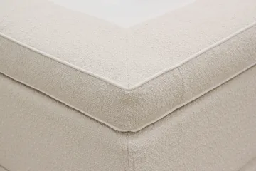 HVILA Premium kontinentalseng 160x200 cm - Lysebeige bouclé - Møbler - Senge - Kontinentalsenge