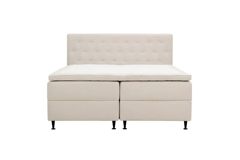 HVILA Plus Komplet sengepakke med opbevaring 160x200 cm - Lysbeige - Møbler - Senge - Kontinentalsenge