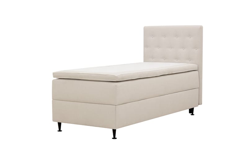 HVILA Plus komplet sengesæt med opbevaring 90x200 cm - Lys beige - Møbler - Senge - Kontinentalsenge