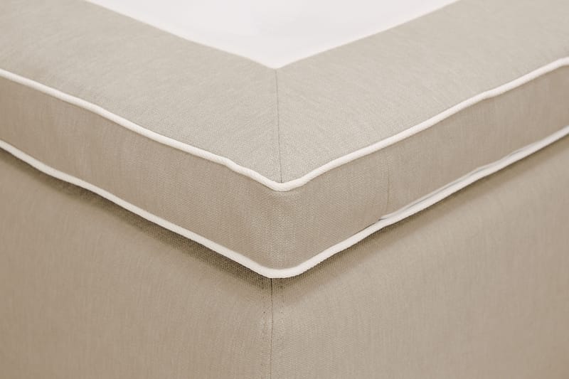 HVILA Plus komplet sengesæt med opbevaring 160x200 cm - Beige - Møbler - Senge - Kontinentalsenge