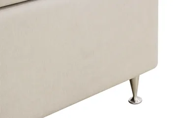 HVILA Premium Kontinentalseng 180x200 cm - Lysebeige stof - Møbler - Senge - Kontinentalsenge