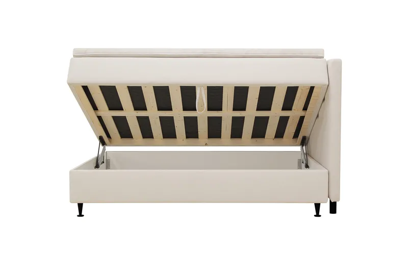 HVILA Plus komplet sengesæt med opbevaring 120x200 cm - Lys beige - Møbler - Senge - Komplet sengepakke