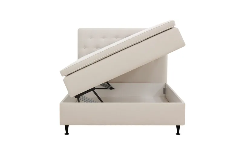 HVILA Plus komplet sengesæt med opbevaring 120x200 cm - Lys beige - Møbler - Senge - Komplet sengepakke