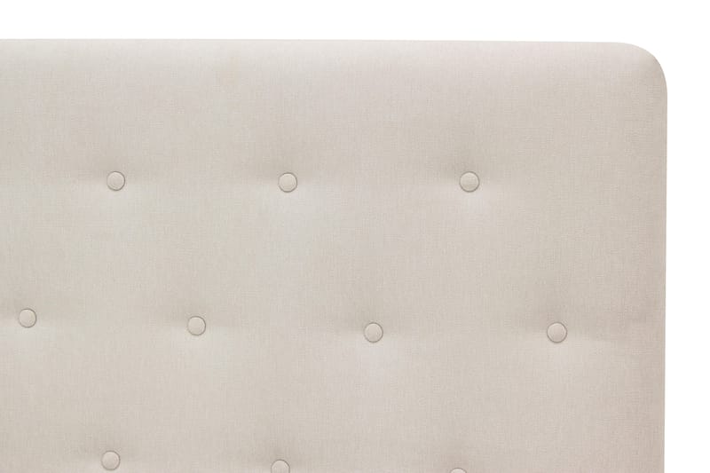 HVILA Plus Komplet Sengepakke – Kontinentalseng 140x200 cm i Stof med Opbevaring, Sengegavl + Overmadras med Fasthedsgrad Mediumfast - Lysebeige - Møbler - Senge - Komplet sengepakke
