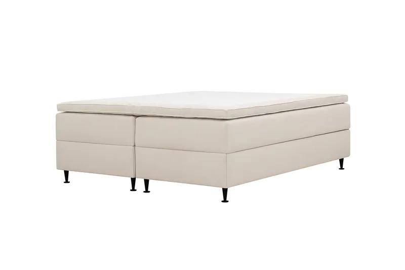 HVILA Plus Kontinentalseng med opbevaring 160x200 cm - Lysbeige - Møbler - Senge - Kontinentalsenge