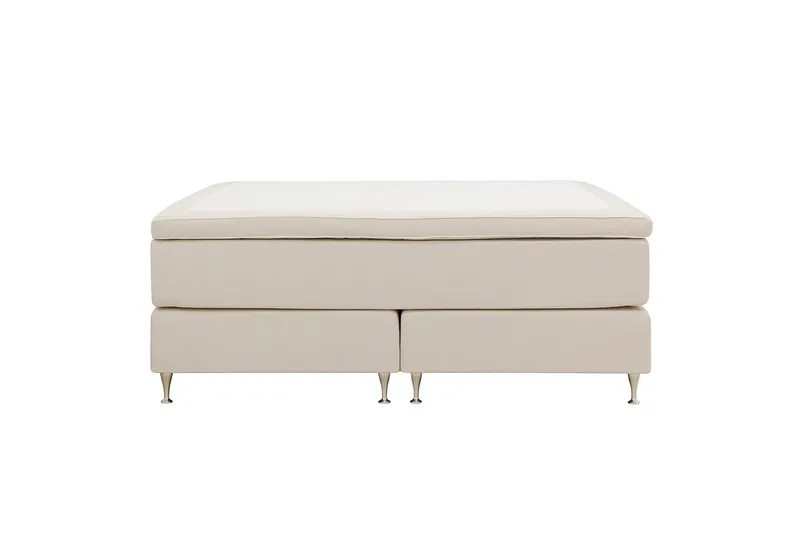 HVILA Premium Kontinentalseng 180x200 cm, Lysebeige stof