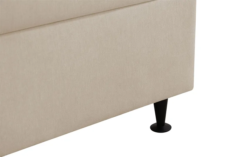 HVILA Plus komplet sengesæt med opbevaring 160x200 cm - Beige - Møbler - Senge - Kontinentalsenge