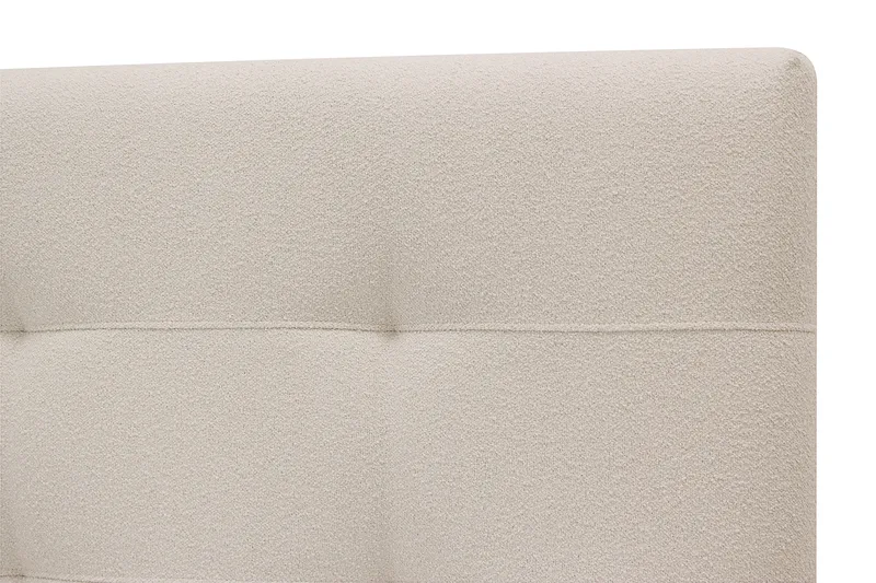 HVILA Premium Komplet Sengepakke 180x200 cm Kontinentalseng med Sengegavl - Lysebeige bouclé - Møbler - Senge - Kontinentalsenge