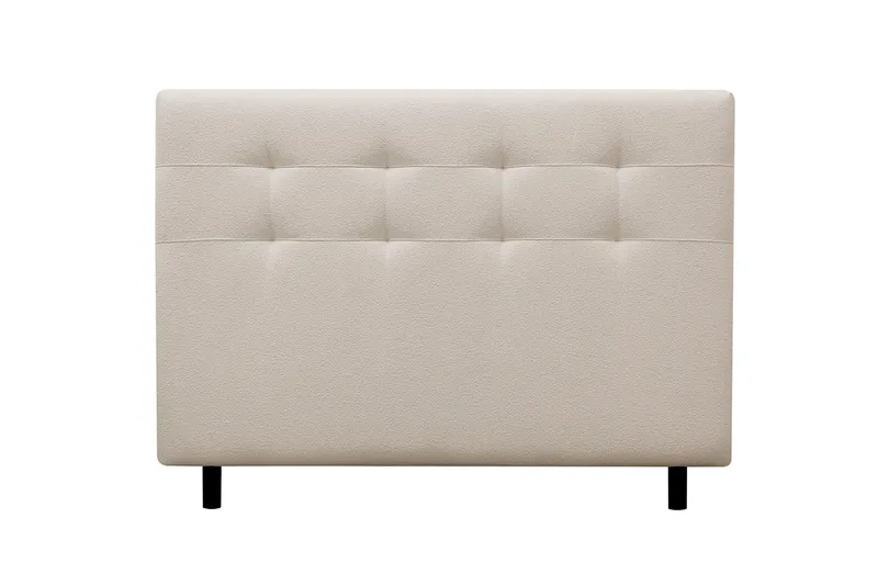 HVILA Premium Komplet Sengepakke 180x200 cm Kontinentalseng med Sengegavl - Lysebeige bouclé - Møbler - Senge - Kontinentalsenge