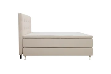 HVILA Premium Komplet Sengepakke 180x200 cm Kontinentalseng med Sengegavl - Lysebeige bouclé - Møbler - Senge - Komplet sengepakke