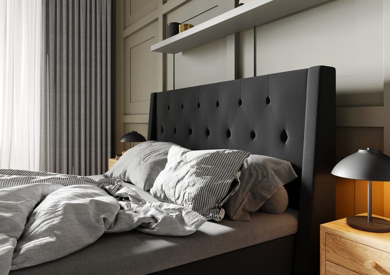 Imperia sengepakke 160x200 - sort - Møbler - Senge - Komplet sengepakke