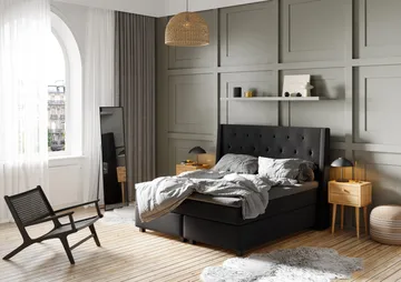 Imperia sengepakke 160x200 - sort - Møbler - Senge - Komplet sengepakke