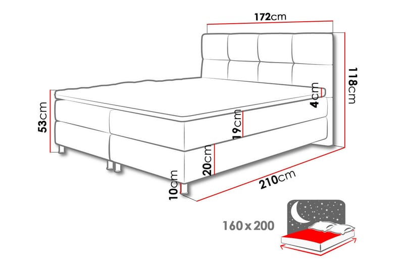 Isoba Sengepakke 160x200 cm - Grøn - Møbler - Senge - Komplet sengepakke