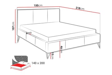 Itaca Opbevaringsseng - Beige - Møbler - Senge - Sengeramme & sengestel