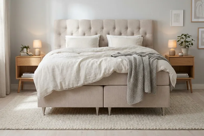 Joluma Komplet Sengepakke Fast 180x200 cm - Beige - Møbler - Senge - Komplet sengepakke