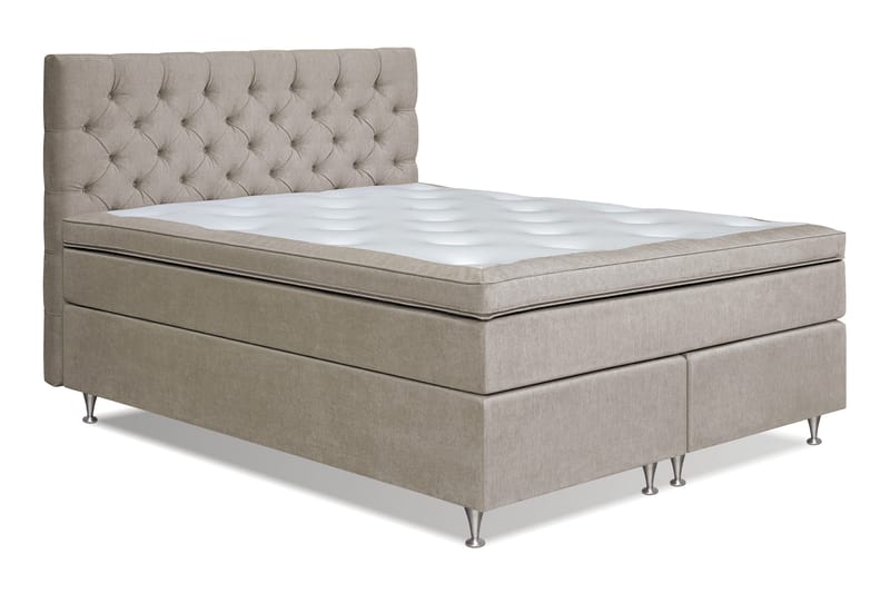 Joluma Kontinentalseng Fast - (+Flere valg) 160x200 cm Beige - Møbler - Senge - Enkeltsenge