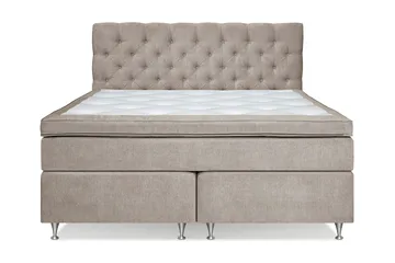 Joluma Kontinentalseng Fast - (+Flere valg) 180x200 cm Beige - Møbler - Senge - Komplet sengepakke