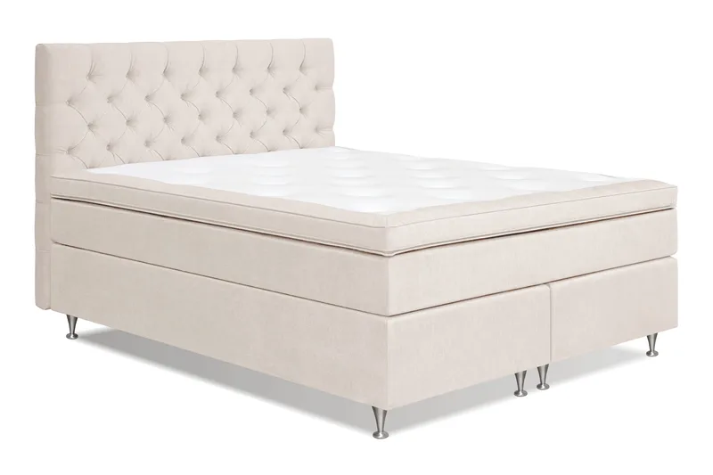 Joluma Kontinentalseng Medium 180x200 cm - (+Flere valg) 180x200 cm Lysebeige - Møbler - Senge - Enkeltsenge
