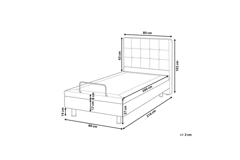 Justerbar seng Duke - Beige, 80x200 cm - Møbler - Senge - Sengeramme & sengestel