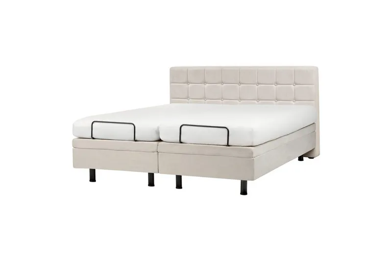 Justerbar seng Duke - Beige, sort, 160x200 cm - Møbler - Senge - Sengeramme & sengestel