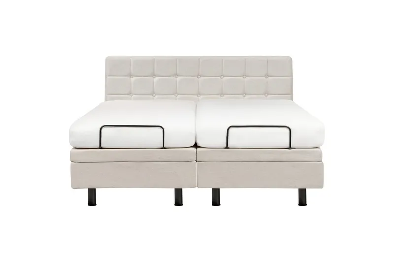 Justerbar seng Duke - Beige, sort, 160x200 cm - Møbler - Senge - Sengeramme & sengestel
