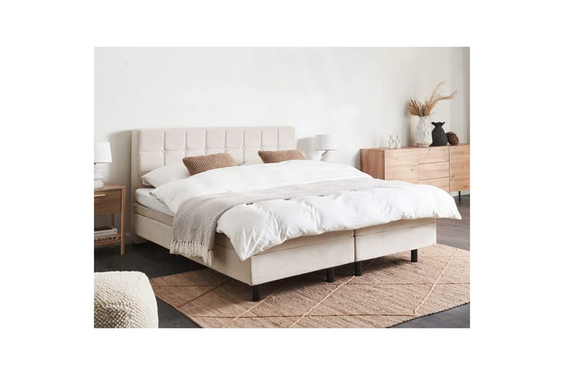Justerbar seng Duke - Beige, sort, 160x200 cm - Møbler - Senge - Sengeramme & sengestel