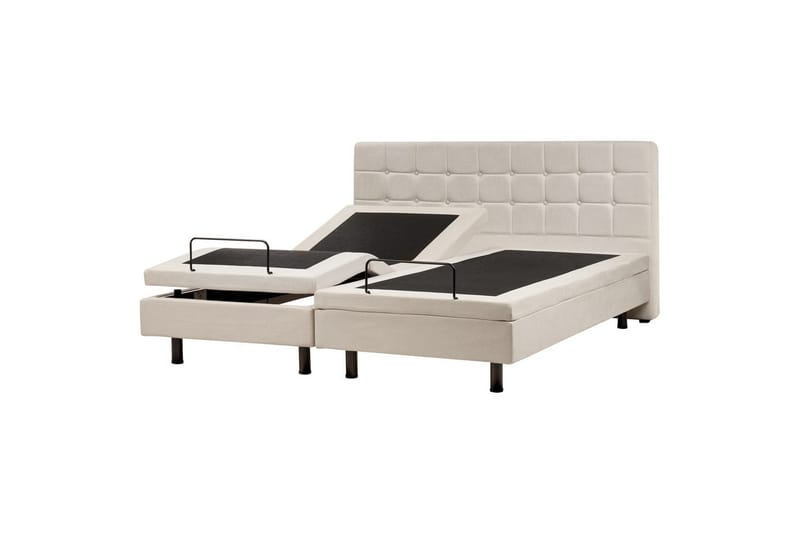 Justerbar seng Duke, Lys beige, 180x200 cm