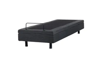 Justerbar seng uden hovedgærde Duke - Grå, sort, 90x200 cm - Møbler - Senge - Sengeramme & sengestel