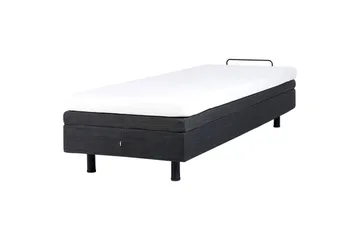 Justerbar seng uden hovedgærde Duke - Grå, sort, 90x200 cm - Møbler - Senge - Sengeramme & sengestel