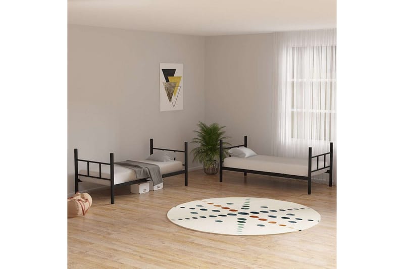 Køjeseng Defneia Sort - Sort - Møbler - Senge - Sengeramme & sengestel