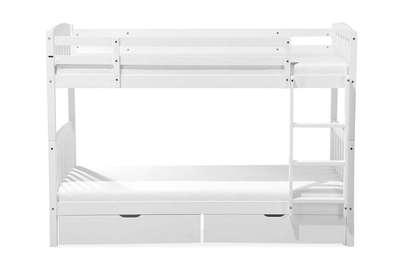 Revin Køjeseng 90x200 cm med Opbevaring - Hvid - Køjeseng - Køjeseng børn